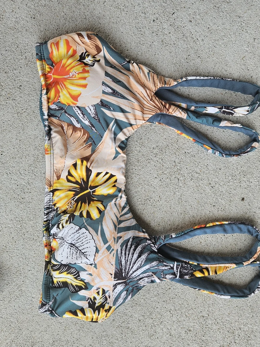 The Bikini Lab Tropical Oasis Hipster Bikini Top Size M